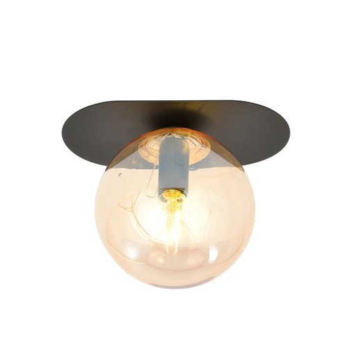 Plaza 1 Sort/Rav loftslampe - Ø14 cm, E14, 230V, uden lyskilde