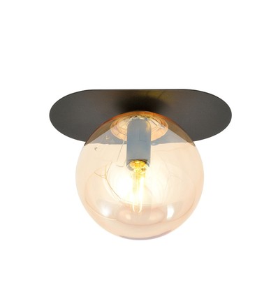 Plaza 1 Sort/Rav loftslampe - Ø14 cm, E14, 230V, uden lyskilde