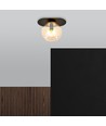 Plaza 1 Sort/Rav loftslampe - Ø14 cm, E14, 230V, uden lyskilde