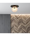 Plaza 1 Sort/Rav loftslampe - Ø14 cm, E14, 230V, uden lyskilde