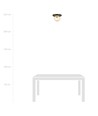 Plaza 1 Sort/Rav loftslampe - Ø14 cm, E14, 230V, uden lyskilde