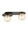Plaza 2 Sort/Rav loftslampe - Ø14 cm, E14, 230V, uden lyskilde