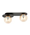 Plaza 2 Sort/Rav loftslampe - Ø14 cm, E14, 230V, uden lyskilde