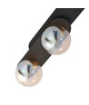 Plaza 3 Sort/Rav loftslampe - Ø14 cm, E14, 230V, uden lyskilde