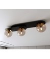 Plaza 3 Sort/Rav loftslampe - Ø14 cm, E14, 230V, uden lyskilde