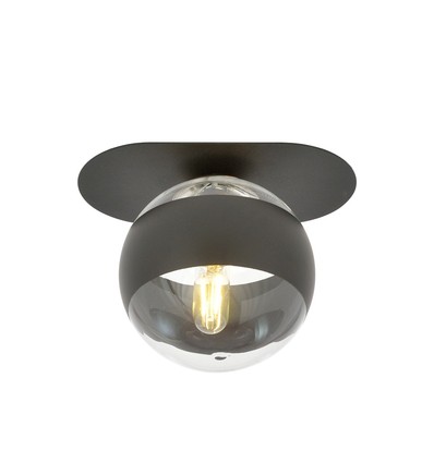 Plaza 1 Sort/Stribe loftslampe - Ø14 cm, E14, 230V, uden lyskilde
