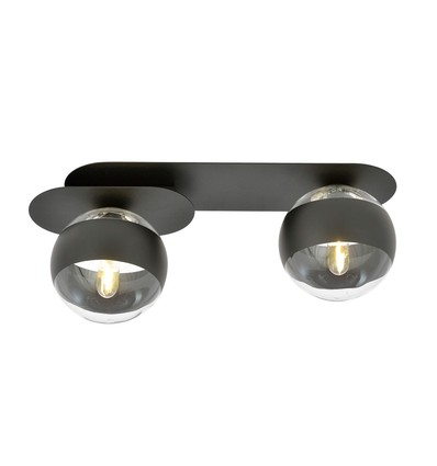 Plaza 2 Sort/Stribe loftslampe - Ø14 cm, E14, 230V, uden lyskilde