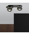 Plaza 2 Sort/Stribe loftslampe - Ø14 cm, E14, 230V, uden lyskilde