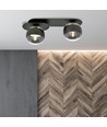 Plaza 2 Sort/Stribe loftslampe - Ø14 cm, E14, 230V, uden lyskilde
