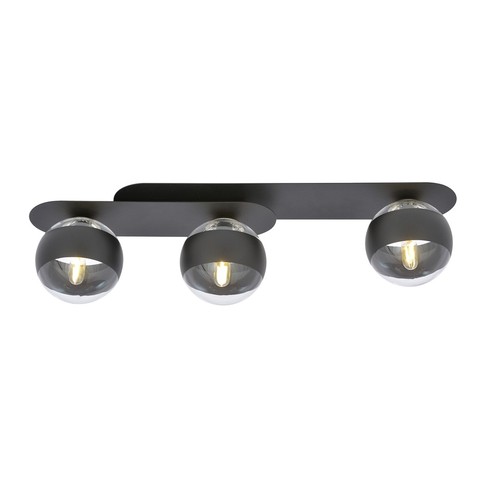 Plaza 3 Sort/Stribe loftslampe - Ø14 cm, E14, 230V, uden lyskilde
