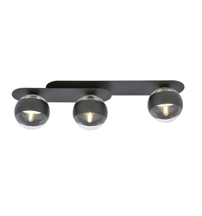 Plaza 3 Sort/Stribe loftslampe - Ø14 cm, E14, 230V, uden lyskilde