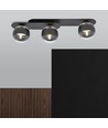 Plaza 3 Sort/Stribe loftslampe - Ø14 cm, E14, 230V, uden lyskilde