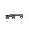 Plaza 3 Sort/Stribe loftslampe - Ø14 cm, E14, 230V, uden lyskilde