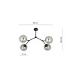 Space 4 Sort/Grafit loftslampe - Ø14 cm, E14, 230V, uden lyskilde