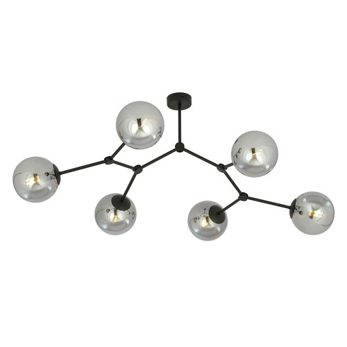 Space 6 Sort/Grafit loftslampe - Ø14 cm, E14, 230V, uden lyskilde