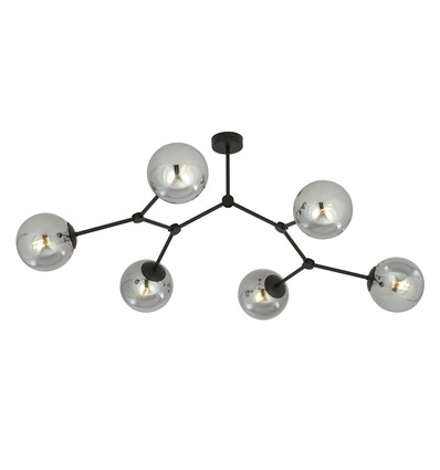 Space 6 Sort/Grafit loftslampe - Ø14 cm, E14, 230V, uden lyskilde