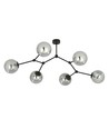 Space 6 Sort/Grafit loftslampe - Ø14 cm, E14, 230V, uden lyskilde