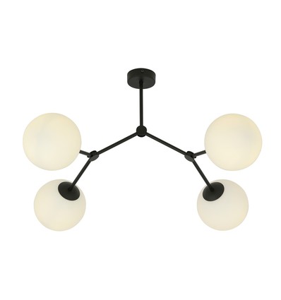 Space 4 Sort/Opal loftslampe - Ø15 cm, E14, 230V, uden lyskilde