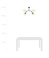 Space 4 Sort/Opal loftslampe - Ø15 cm, E14, 230V, uden lyskilde