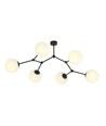 Space 6 Sort/Opal loftslampe - Ø15 cm, E14, 230V, uden lyskilde