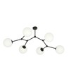 Space 6 Sort/Opal loftslampe - Ø15 cm, E14, 230V, uden lyskilde