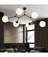 Space 6 Sort/Opal loftslampe - Ø15 cm, E14, 230V, uden lyskilde