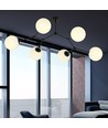 Space 6 Sort/Opal loftslampe - Ø15 cm, E14, 230V, uden lyskilde