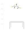 Space 6 Sort/Opal loftslampe - Ø15 cm, E14, 230V, uden lyskilde