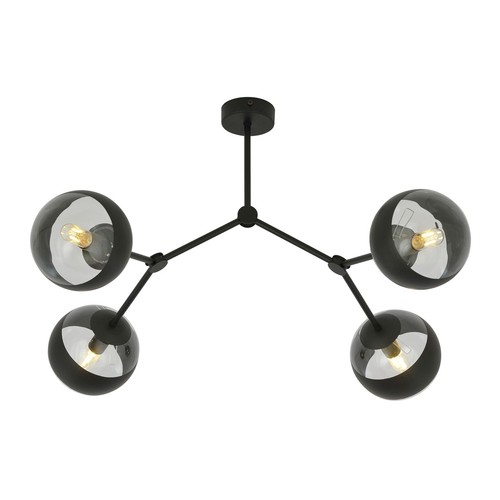 Space 4 Sort/Stribe loftslampe - Ø14 cm, E14, 230V, uden lyskilde