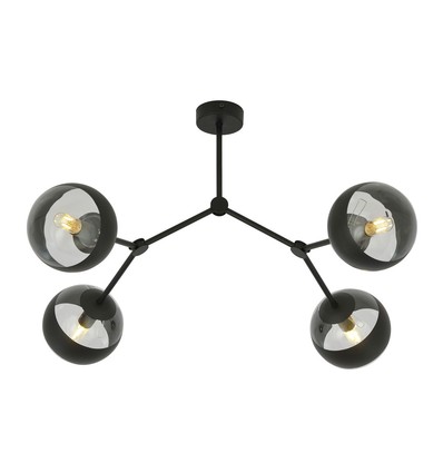 Space 4 Sort/Stribe loftslampe - Ø14 cm, E14, 230V, uden lyskilde