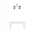 Space 4 Sort/Stribe loftslampe - Ø14 cm, E14, 230V, uden lyskilde