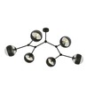 Space 6 Sort/Stribe loftslampe - Ø14 cm, E14, 230V, uden lyskilde