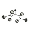 Space 6 Sort/Stribe loftslampe - Ø14 cm, E14, 230V, uden lyskilde