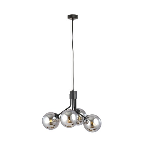 Nova 4 Sort/Grafit pendellampe - Ø14 cm, E14, 230V, uden lyskilde