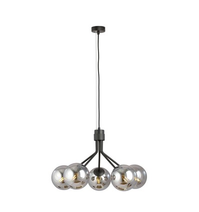 Nova 5 Sort/Grafit pendellampe - Ø14 cm, E14, 230V, uden lyskilde