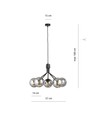 Nova 5 Sort/Grafit pendellampe - Ø14 cm, E14, 230V, uden lyskilde
