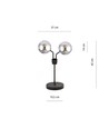 Nova LN2 Sort/Grafit bordlampe - Ø14 cm, E14, 230V, uden lyskilde