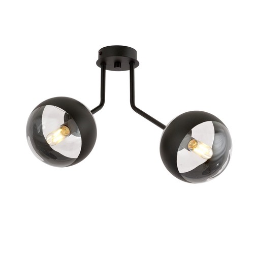 Nova 2 Sort/Stribe loftslampe - Ø14 cm, E14, 230V, uden lyskilde