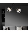Nova 2 Sort/Stribe loftslampe - Ø14 cm, E14, 230V, uden lyskilde