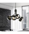 Nova 4 Sort/Stribe pendellampe - Ø14 cm, E14, 230V, uden lyskilde