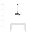 Nova 4 Sort/Stribe pendellampe - Ø14 cm, E14, 230V, uden lyskilde