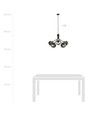 Nova 5 Sort/Stribe pendellampe - Ø14 cm, E14, 230V, uden lyskilde