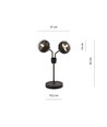 Nova LN2 Sort/Stribe bordlampe - Ø14 cm, E14, 230V, uden lyskilde