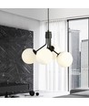 Nova 4 Sort/Opal pendellampe - Ø15 cm, E14, 230V, uden lyskilde