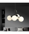 Nova 4 Sort/Opal pendellampe - Ø15 cm, E14, 230V, uden lyskilde