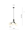 Nova 4 Sort/Opal pendellampe - Ø15 cm, E14, 230V, uden lyskilde