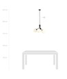 Nova 4 Sort/Opal pendellampe - Ø15 cm, E14, 230V, uden lyskilde