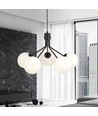 Nova 5 Sort/Opal pendellampe - Ø15 cm, E14, 230V, uden lyskilde