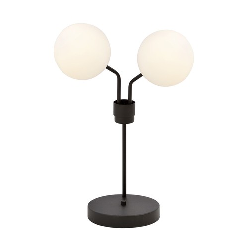 Nova LN2 Sort/Opal bordlampe - Ø15 cm, E14, 230V, uden lyskilde