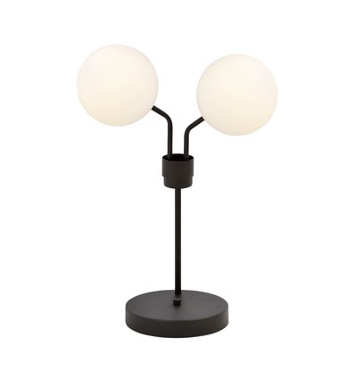 Nova LN2 Sort/Opal bordlampe - Ø15 cm, E14, 230V, uden lyskilde
